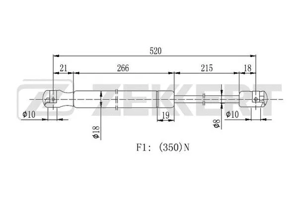 Gas Spring, boot/cargo area (GF-2180)