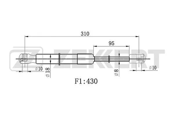 Gas Spring, bonnet (GF-2535)