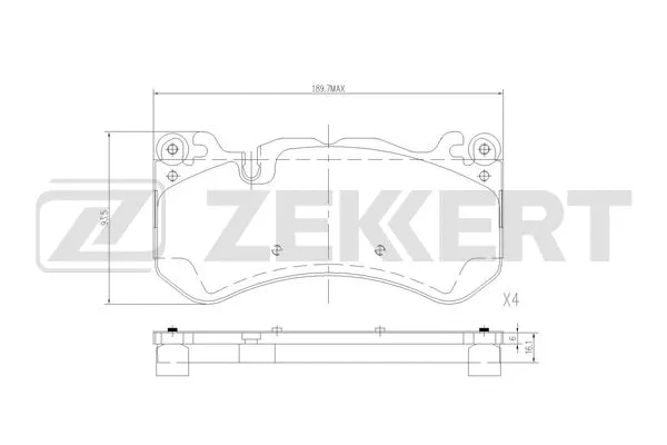 Brake Pad Set, disc brake (BS-1287)