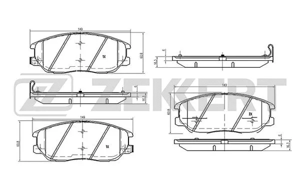 Brake Pad Set, disc brake (BS-2422)