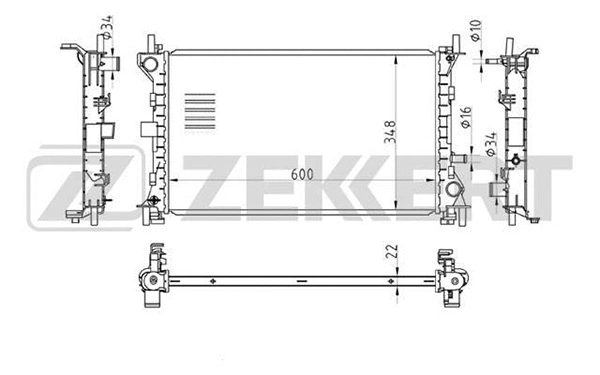 Radiator, engine cooling (MK-1123)