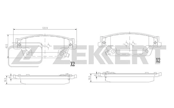 Brake Pad Set, disc brake (BS-2985)