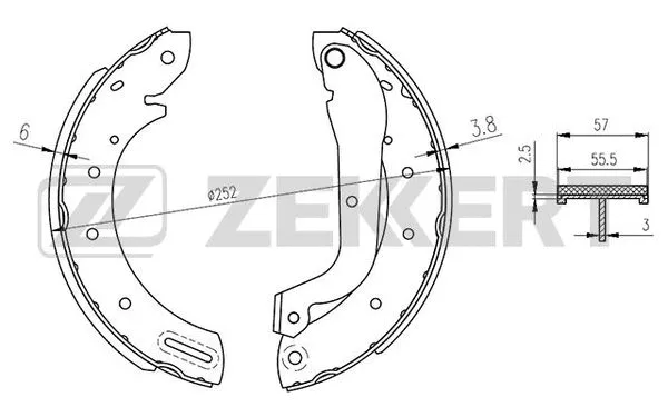 Brake Shoe Set (BK-4133)