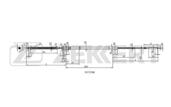 Cable Pull, parking brake (BZ-1143)