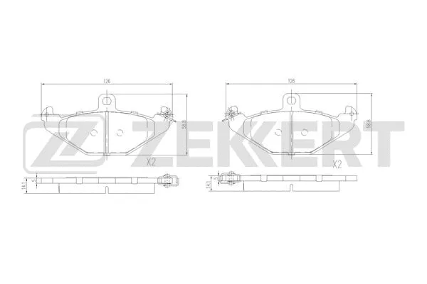 Brake Pad Set, disc brake (BS-1058)
