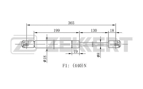 Gas Spring, boot/cargo area (GF-1966)