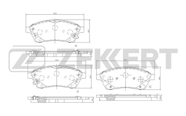 Brake Pad Set, disc brake (BS-2382)