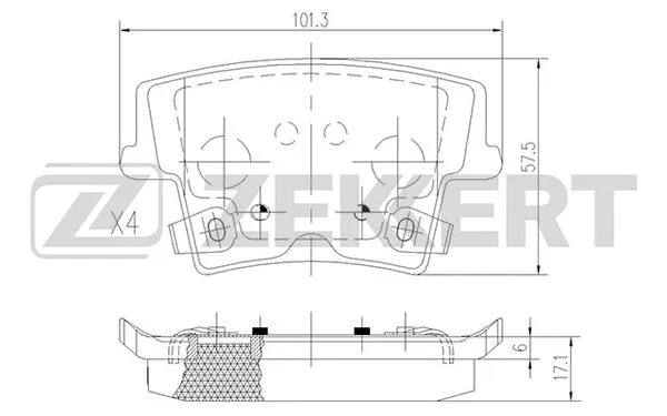 Brake Pad Set, disc brake (BS-2429)