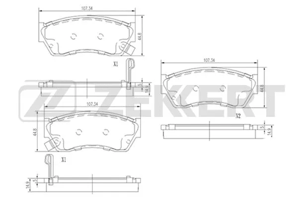 Brake Pad Set, disc brake (BS-2431)