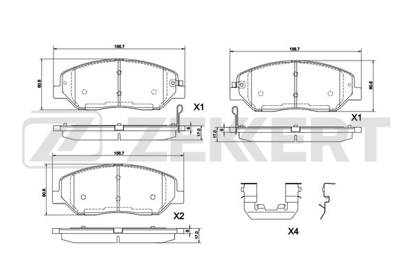 Brake Pad Set, disc brake (BS-1291)