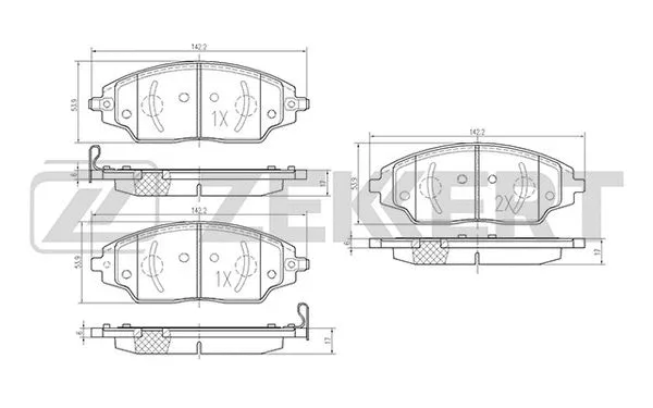 Brake Pad Set, disc brake (BS-1960)