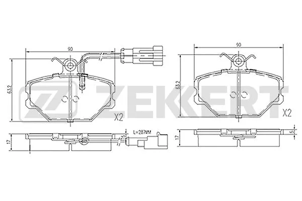 Brake Pad Set, disc brake (BS-1395)