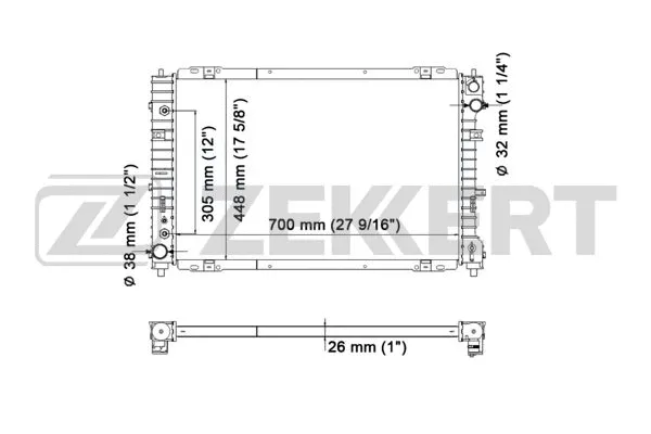 Radiator, engine cooling (MK-1415)