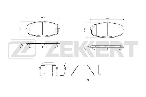 Brake Pad Set, disc brake (BS-1076)