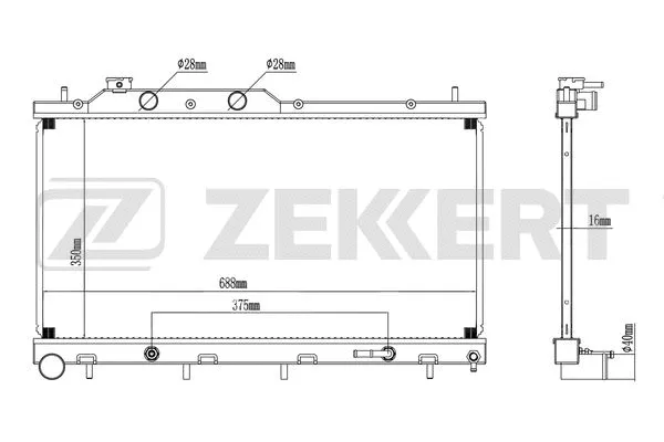 Radiator, engine cooling (MK-1045)