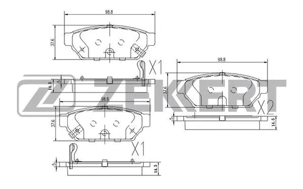 Brake Pad Set, disc brake (BS-2535)