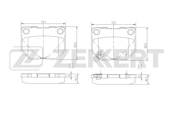 Brake Pad Set, disc brake (BS-1507)