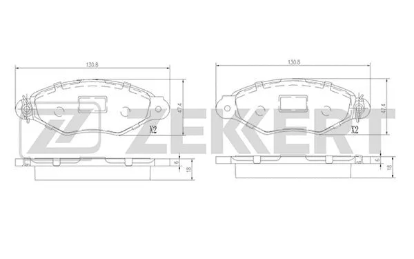 Brake Pad Set, disc brake (BS-1443)