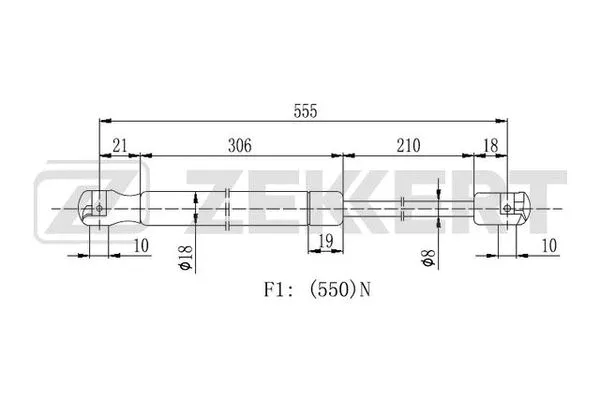 Gas Spring, boot/cargo area (GF-2194)
