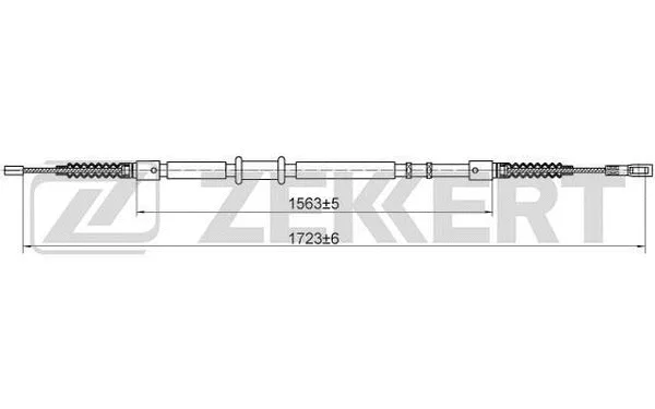 Cable Pull, parking brake (BZ-1206)