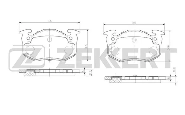 Brake Pad Set, disc brake (BS-2893)