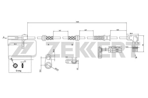 Sensor, wheel speed (SE-6135)