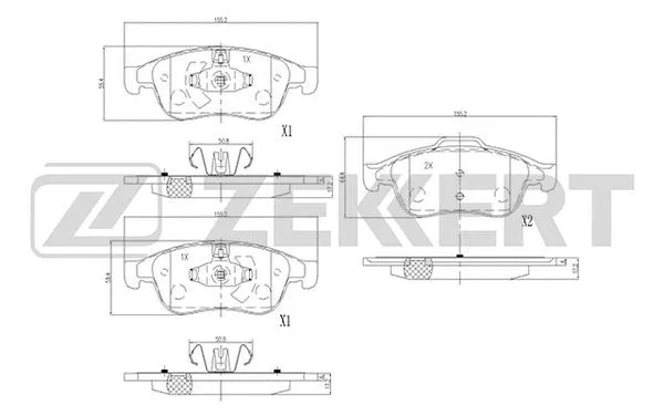 Brake Pad Set, disc brake (BS-2800)