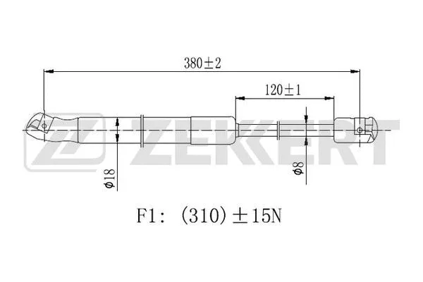 Gas Spring, bonnet (GF-2452)