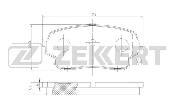 Brake Pad Set, disc brake (BS-2430)