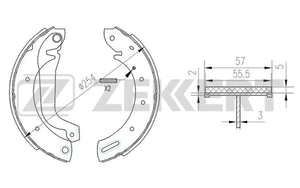 Brake Shoe Set (BK-4142)