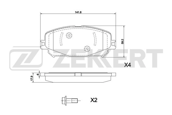Brake Pad Set, disc brake (BS-1311)