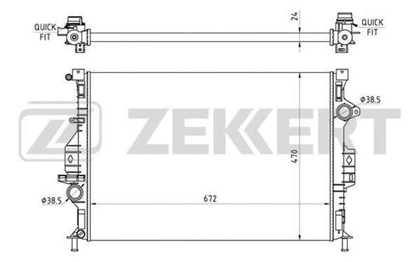 Radiator, engine cooling (MK-1244)