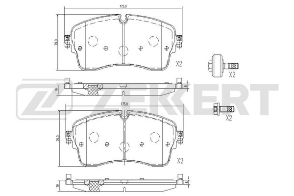 Brake Pad Set, disc brake (BS-1240)