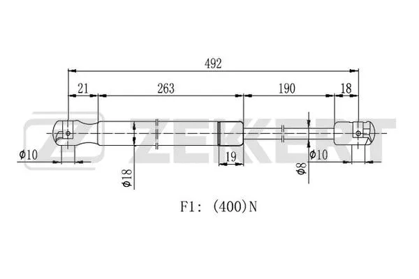 Gas Spring, boot/cargo area (GF-2229)