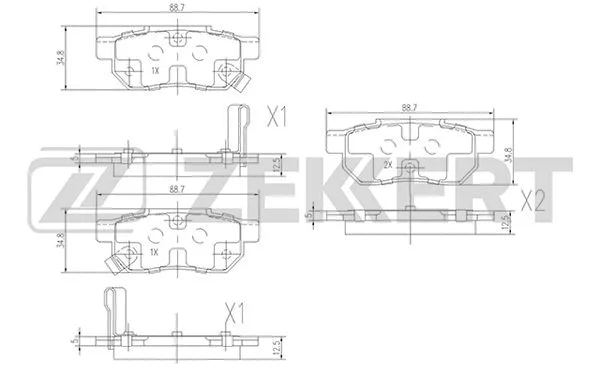 Brake Pad Set, disc brake (BS-1259)