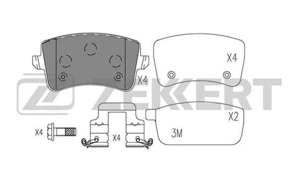 Brake Pad Set, disc brake (BS-1575)