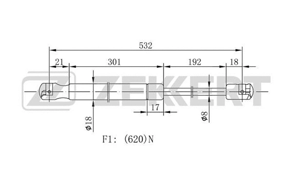 Gas Spring, boot/cargo area (GF-1924)