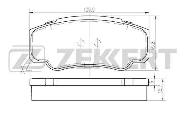Brake Pad Set, disc brake (BS-2843)