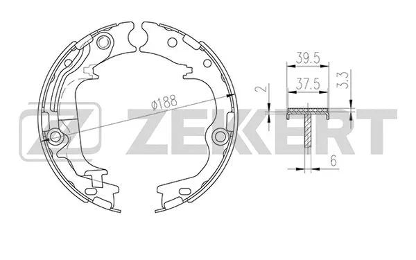 Brake Shoe Set, parking brake