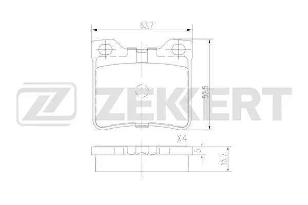 Brake Pad Set, disc brake (BS-2887)