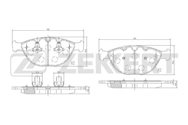 Brake Pad Set, disc brake (BS-1828)