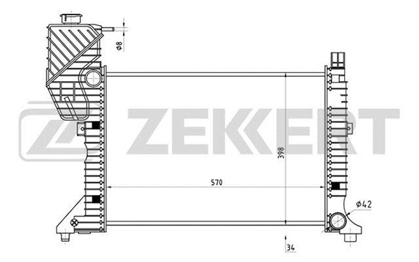 Radiator, engine cooling (MK-1339)