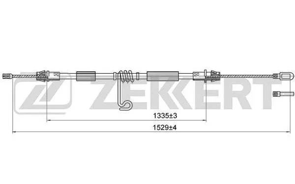 Cable Pull, parking brake (BZ-1077)