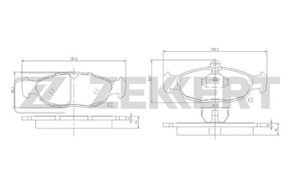 Brake Pad Set, disc brake (BS-2346)