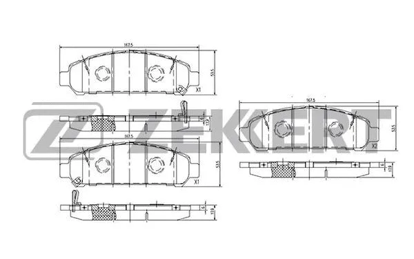 Brake Pad Set, disc brake (BS-2078)