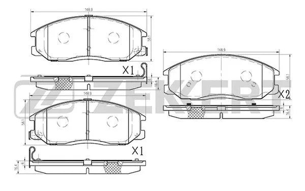 Brake Pad Set, disc brake (BS-1794)