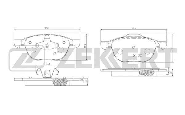 Brake Pad Set, disc brake (BS-1599)