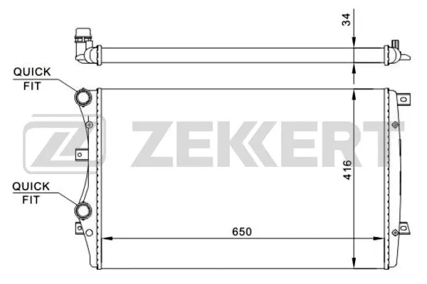 Radiator, engine cooling (MK-1246)