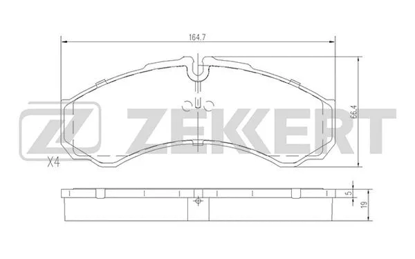 Brake Pad Set, disc brake (BS-2801)