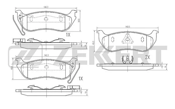 Brake Pad Set, disc brake (BS-1961)